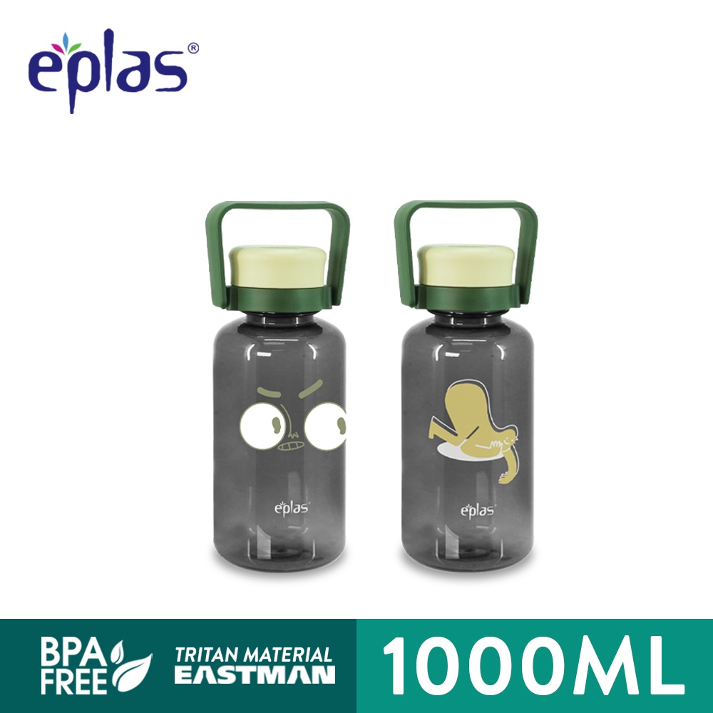 Eplas ขวดน้ําน่ารัก ไร้ BPA พร้อมที่จับ 1000 มล. สําหรับเด็ก โรงเรียน สํานักงาน