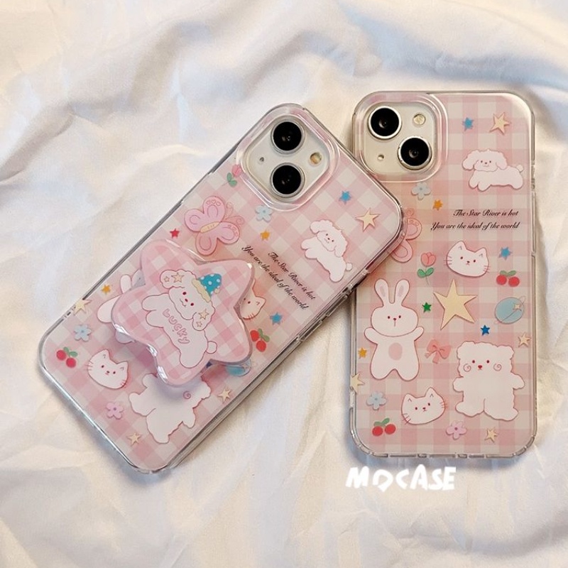 Plaid Puppy Phone Case For Iphone1514/131211 Phone Case Cartoon Apple 13pro Soft XS/Xr