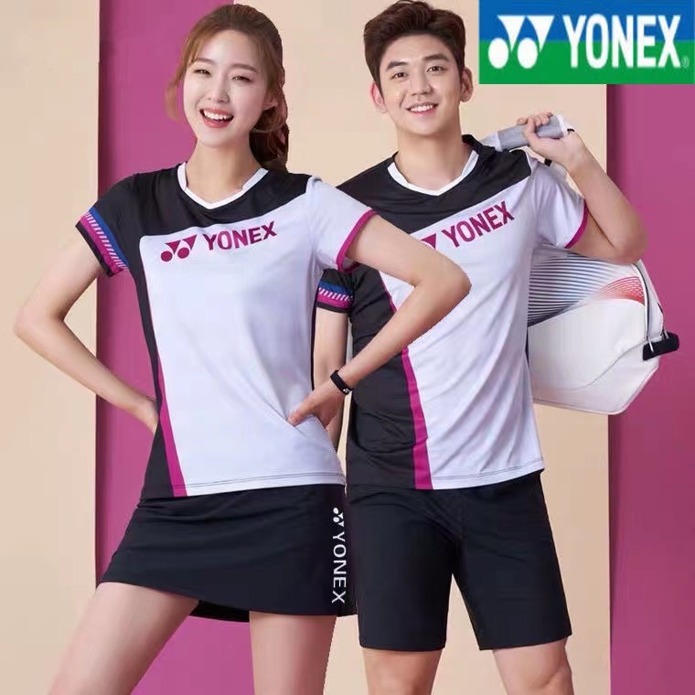 พร้อมส่ง ใหม่ เสื้อยืดแขนสั้น ดูดซับเหงื่อ สไตล์เกาหลี สําหรับผู้ชาย และผู้หญิง ใส่เล่นกีฬาแบดมินตัน