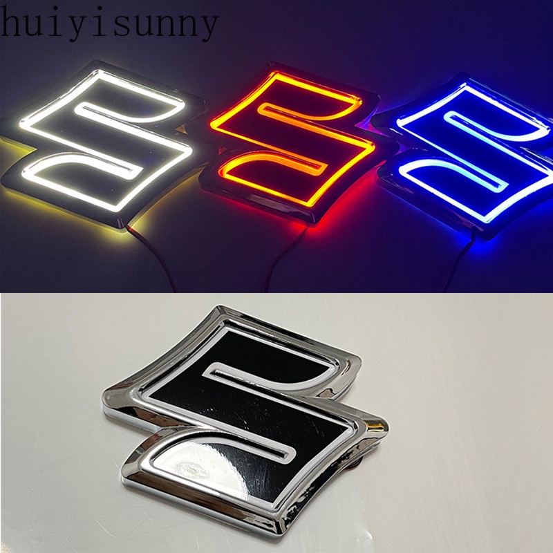Hys 5D LED Emblem Light ตกแต่งสําหรับ Suzuki Swift Alto SX4 ดัดแปลงโลโก้รถด้านหน้า Center Emblem Badge
