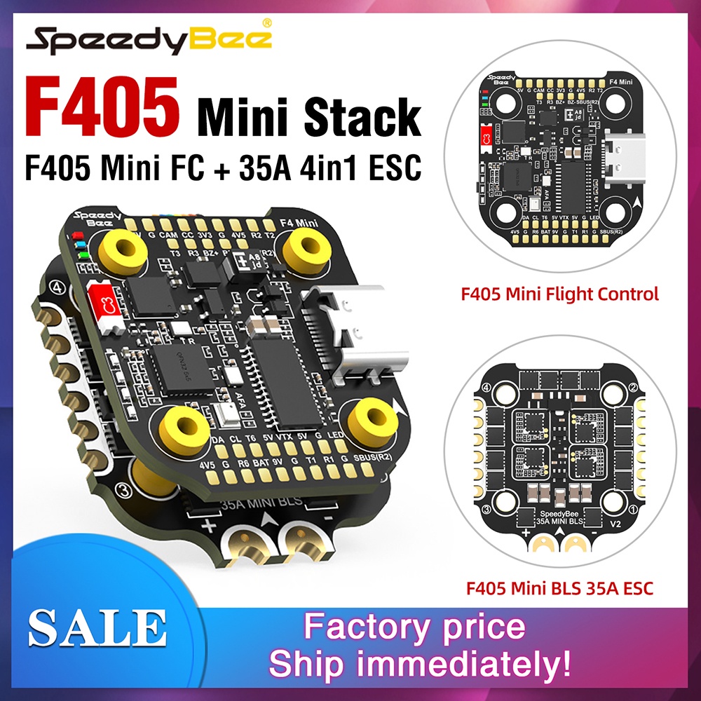 Speedybee F405 ตัวควบคุมการบิน ขนาดเล็ก FC BLS 35A V2 3-6S 20x20 4-in-1 ESC Dual BECs สําหรับโดรนบังคับ FPV