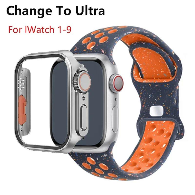 ของแท้ สายนาฬิกาข้อมือยาง แบบเปลี่ยน สําหรับ Apple Watch iWatch series 1 2 3 4 5 6 7 8 9