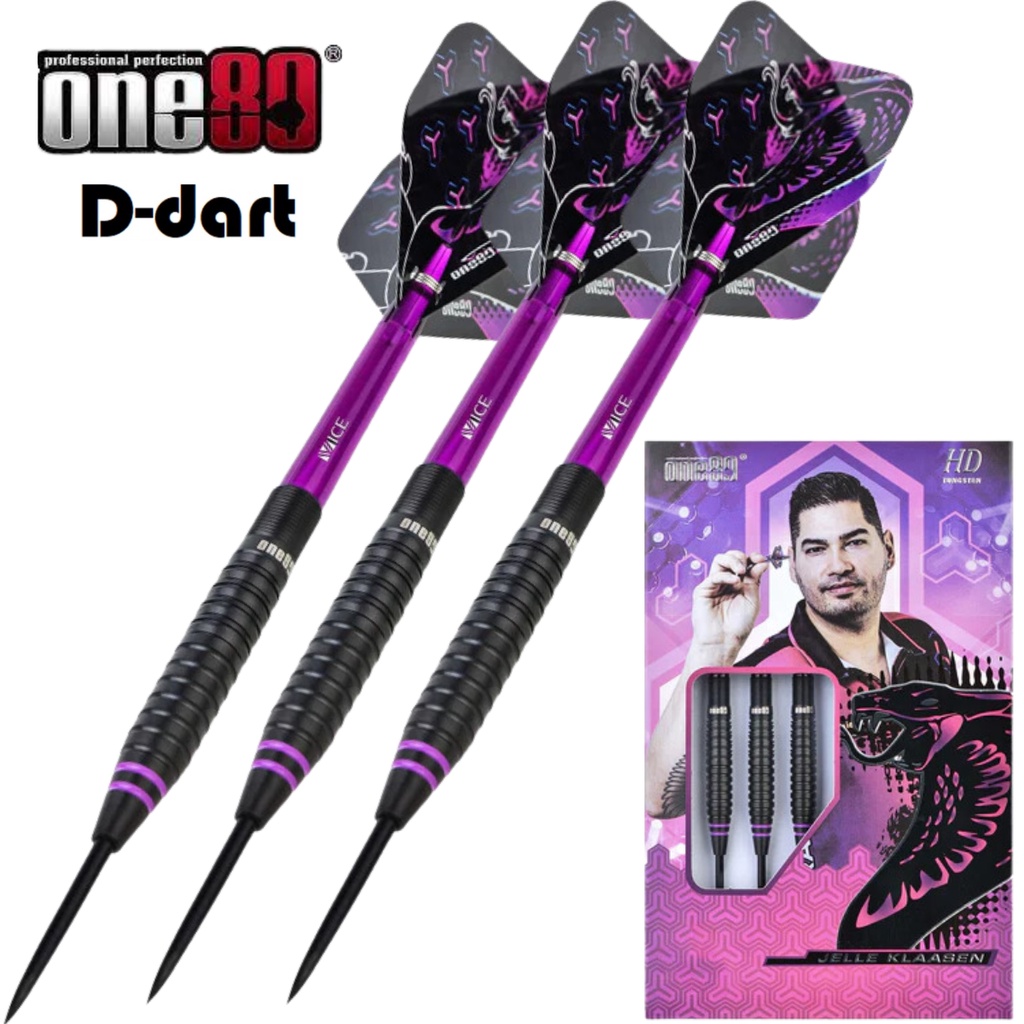 ONE80 STEEL TIP DART - 22G/23G/24G JELLE KLAASEN HD ลูกดอก Cobra เหล็กสีดํา DARTS