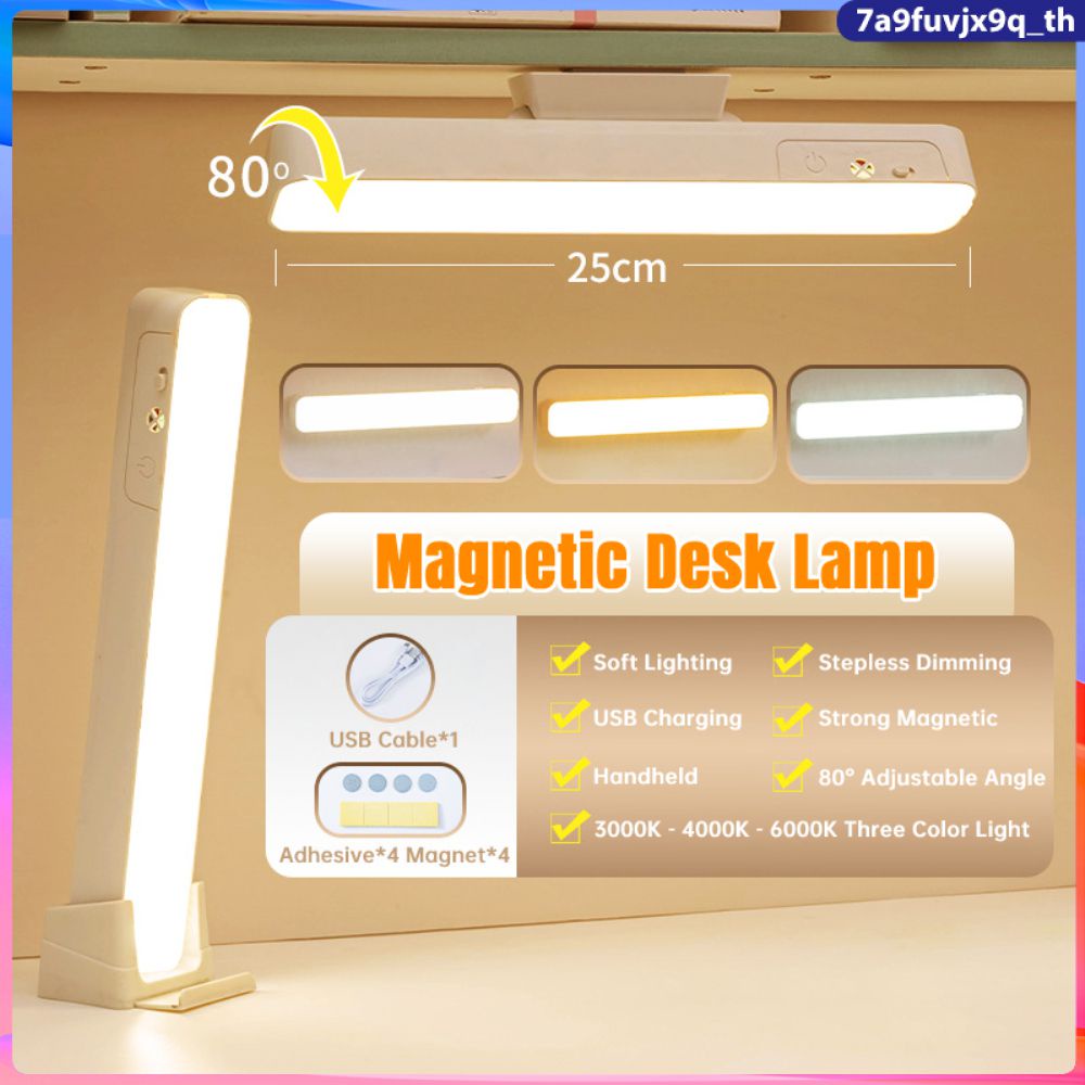 ไฟ LED แม่เหล็กแบบชาร์จไฟได้ Stepless Dimming Cabinet Light Touch Sensor Wall Light