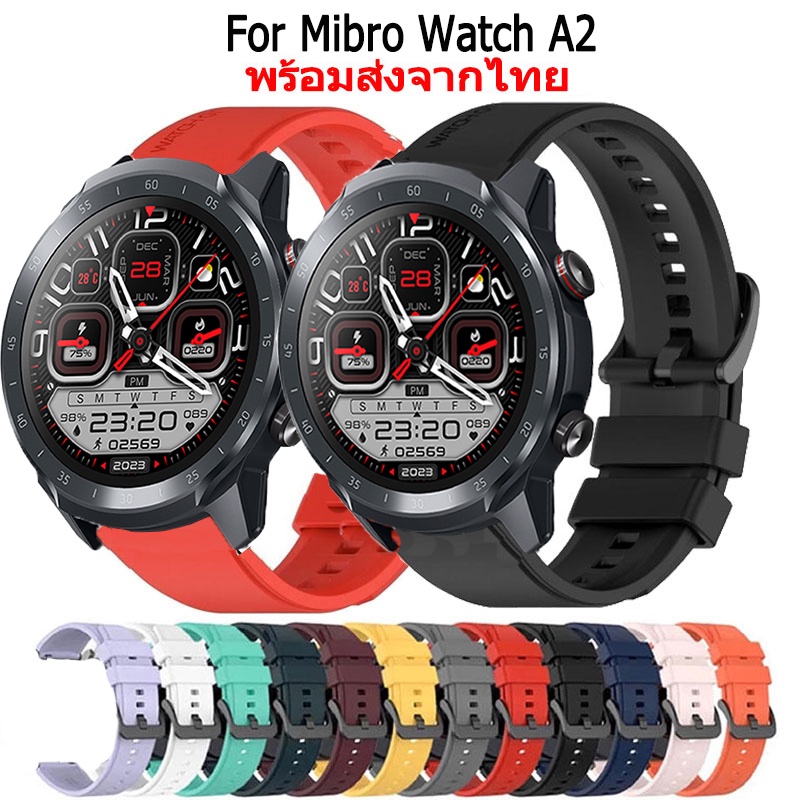 สายซิลิโคน Mibro Watch A2 สายกีฬา สายนาฬิกาข้อมือซิลิโคน แบบเปลี่ยน สําหรับ mibro watch a2 New Smartwatch นาฬิกาอัฉริยะ
