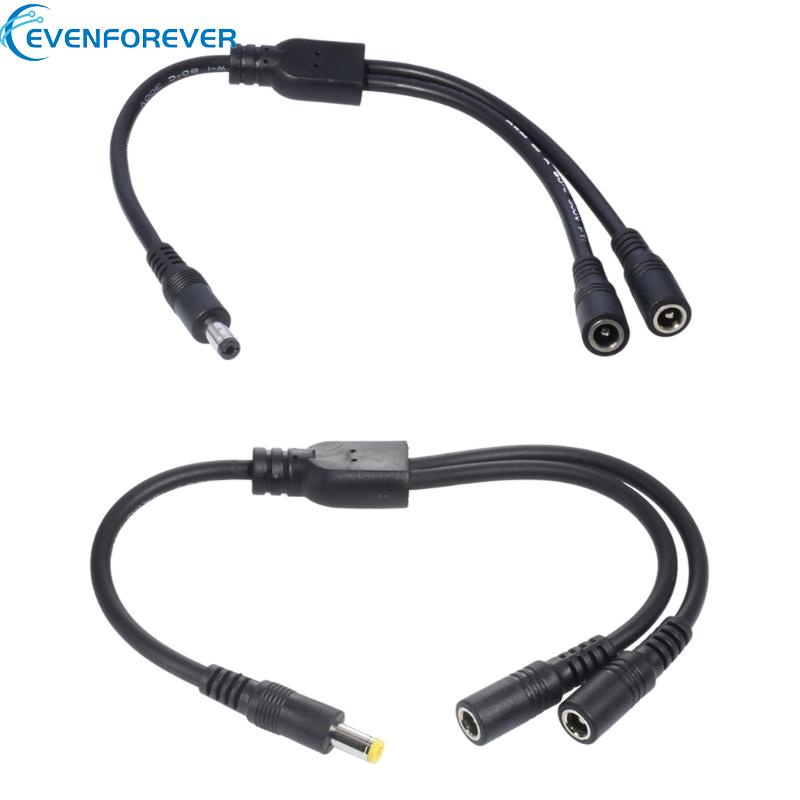 Ev อะแดปเตอร์พาวเวอร์ซัพพลาย DC 1 ตัวผู้ เป็น 2 ตัวเมีย 5 5x2 1 มม. 5 5x2 5 มม. สําหรับกล้องวงจรปิด CCTV