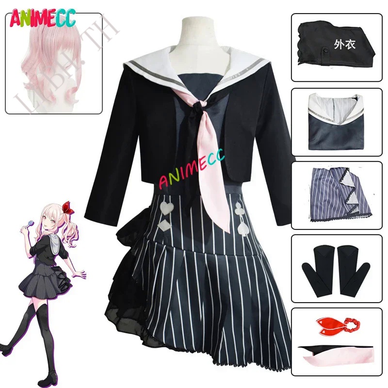 ANIMECC Akiyama Mizuki Cosplay Costume Project Sekai Colorful Stage Amia Cosplay Wig Halloween Carni