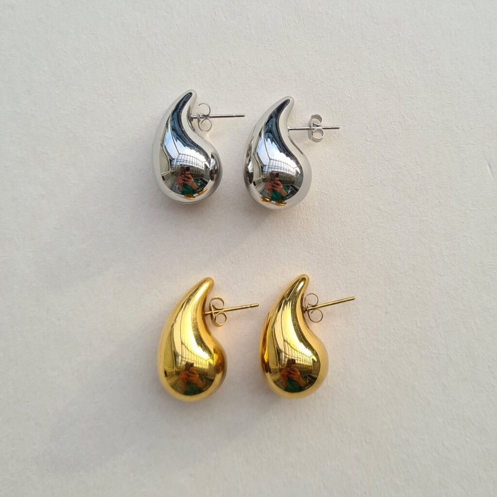 (WELRY.acc) พร้อมส่ง ต่างหูลายหยดน้ำ