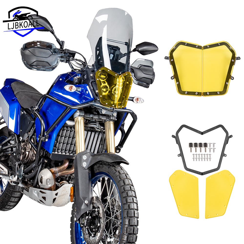 Ljbkoall ฝาครอบป้องกันไฟหน้ารถจักรยานยนต์ 700 2023 อุปกรณ์เสริม สําหรับ Yamaha Tenere700 2019-2024 2020 2020 2021