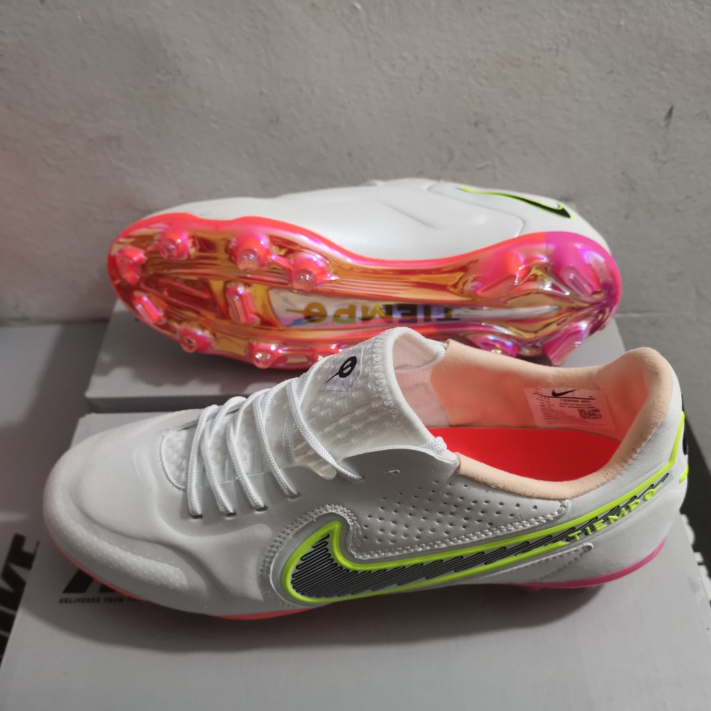 พร้อมกล่อง รองเท้าฟุตบอล Nike Tiempo Legend 9 Elite FG รองเท้าฟุตบอล Sneakers