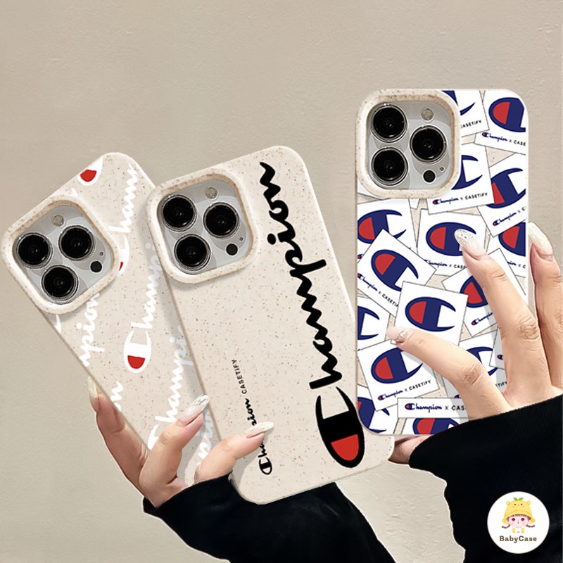 เคสโทรศัพท์มือถือแบบนิ่ม กันกระแทก ลายตัวอักษรภาษาอังกฤษ Champion สําหรับ IPhone 15 11 14 13 12 Pro MAX XR X XS 7 8 Plus