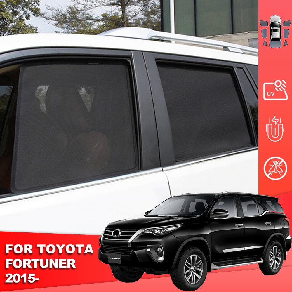 ม่านบังแดดแม่เหล็ก ติดกระจกหน้า และหลังรถยนต์ สําหรับ Toyota Fortuner SW4 2016-2022