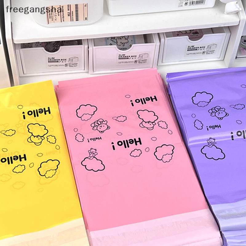 [FREG] ถุงซีลซองจดหมาย ลายหมี สีชมพู กันน้ํา มีกาวในตัว สําหรับใส่พัสดุ ส่งไปรษณีย์ FDH 10 ชิ้น