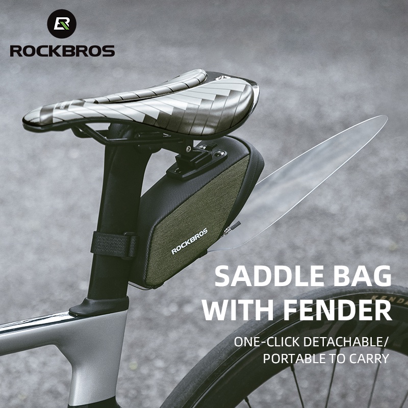 [Fulfilled by Shopee]Rockbros กระเป๋าติดอานรถจักรยาน ขนาดพกพา ปลดเร็ว 0.4 ลิตร อุปกรณ์เสริม สําหรับรถจักรยานเสือภูเขา
