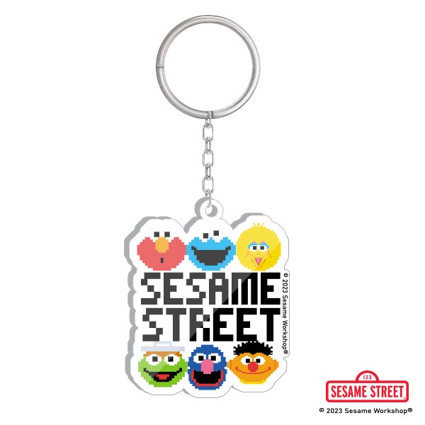 Bundanjai (หนังสือ) SST3-พวงกุญแจอะคริลิค : Sesame Street Acrylic Keychain 5.1x6.4 cm.