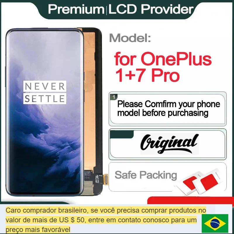 อะไหล่หน้าจอสัมผัส LCD AMOLED แบบเปลี่ยน สําหรับ OnePlus 7 Pro 1+7 Pro GM1911 GM1913 GM1917 GM1910 GM1915