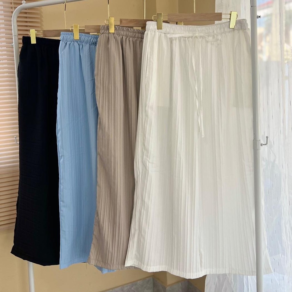 COZY PANTS กางเกงขายาว ผ้าร่อง dobby เอว32-54