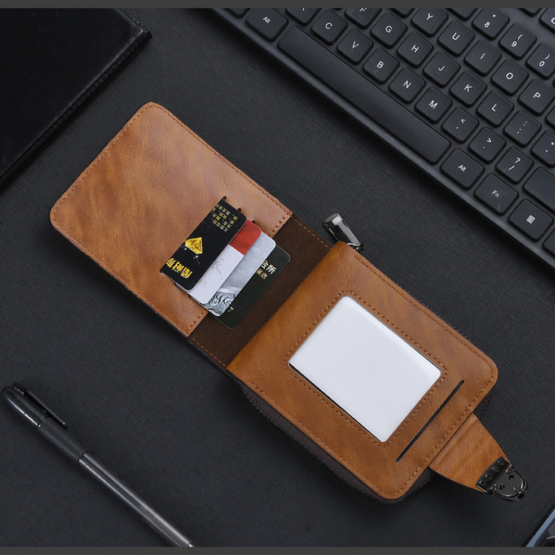 Simple Mens Short Style PU Leather Wallet Multi Card Case Folding Cash Wallet