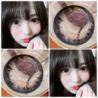 คอนแทคเลนส์ บิ๊กอาย ลายเกร็ดหิมะ เกร็ดน้ำแข็ง รุ่น Shimmer/Icy-x สีดำ/Black มีค่าสายตา (0.00)-(-10.00)