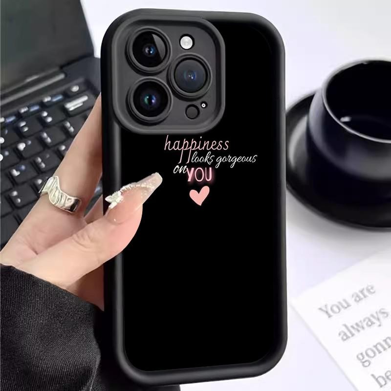 เหมาะสำหรับ IPhone 14 Pro Max 14 Plus 15 Plus 15 Pro กรณีโทรศัพท์มือถือ Simple Simple Language เคส