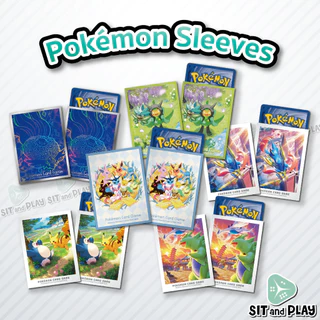 Pokemon TCG - Sleeves (1 แพ็ค 64 ซอง) ซองใส่การ์ดลายโปเกมอน ลิขสิทธิ์แท้ 100%