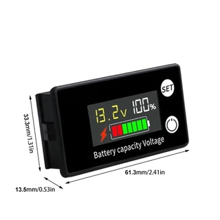 Pcbfun 6133A โวลต์มิเตอร์ดิจิทัล มิเตอร์ 6133A LCD DC8-100V แบตเตอรี่