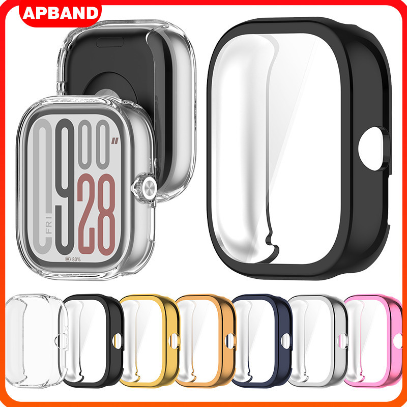 กรณีกันชน TPU for Xiaomi Redmi Watch 5 ซอฟท์เต็มครอบคลุม Anti Gores หน้าจอป้องกันฟิล์มอุปกรณ์เสริมกรอบปกนาฬิกาสมาร์ท