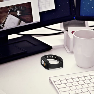 ฟิล์มกระจกนิรภัย + สายซิลิโคน for Smartwatch Mi Band 9 Active /Redmi Band 3 สายยางรัดข้อมืออุปกรณ์ป้องกันหน้าจอ