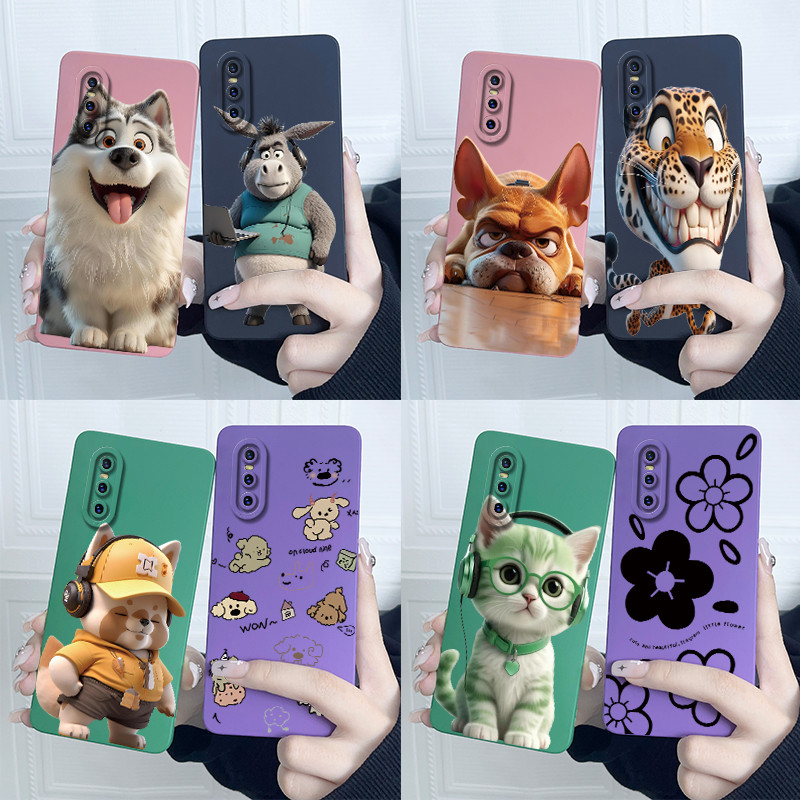 ใหม่ร้อนสําหรับ Vivo V15 Pro (1818) / V15 (1819) ปลอกน่ารักการ์ตูนดอกไม้ซิลิโคนเหลว Soft TPU กันกระแทกปกหลัง Ultrathin กรณี