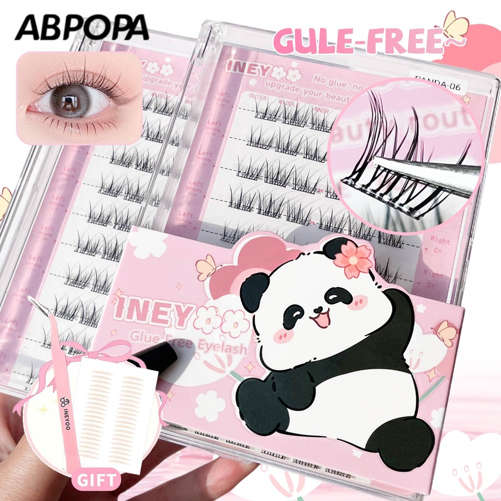 Ineyoo Gule ฟรีขนตารากโปร่งใสบางโปร่งใส Body สไตล์ธรรมชาติ 10 แถว