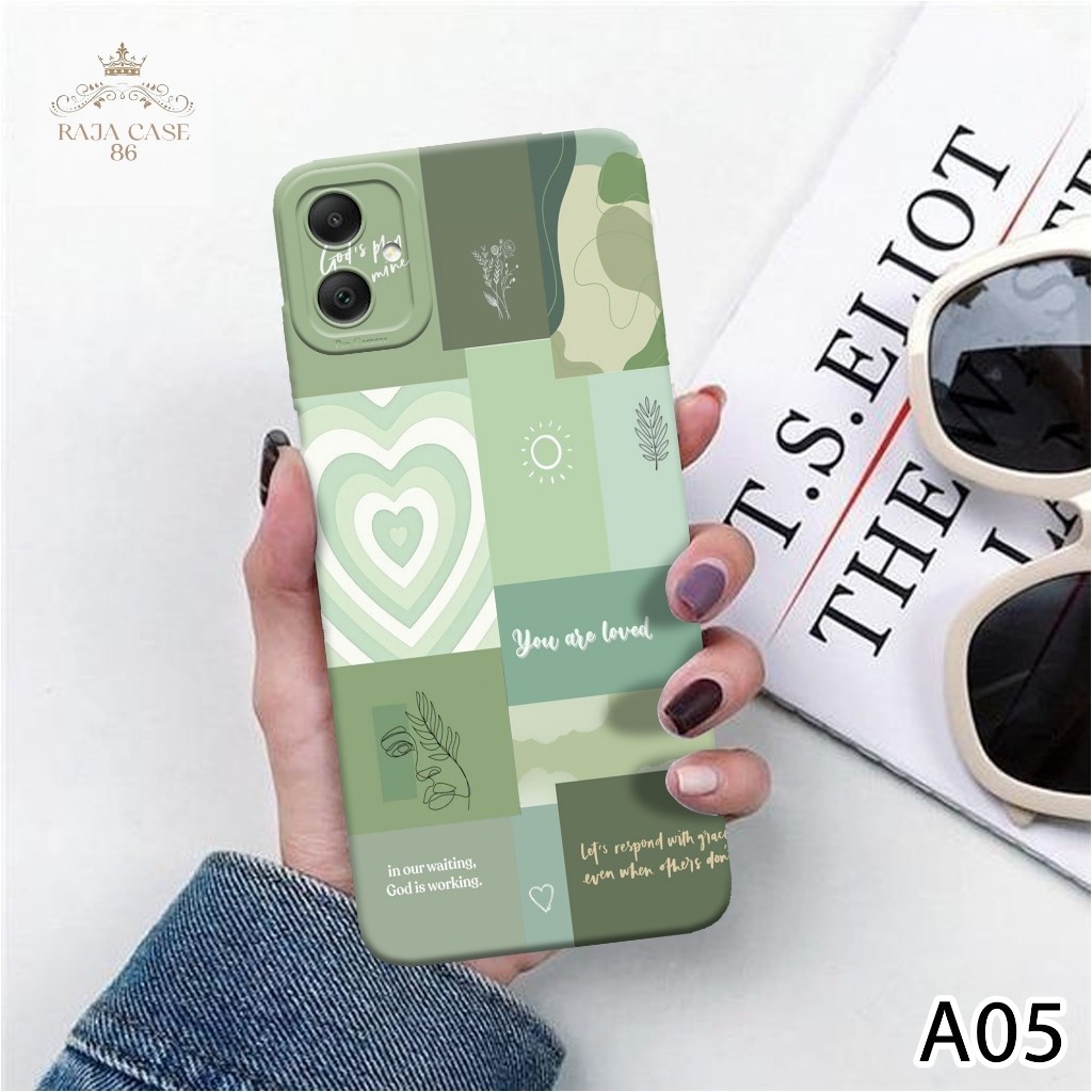 HP Softcase Samsung Galaxy A05 - RAJACASE - Casing Samsung A05 - Motif case AESTHETIC - Samsung A05 