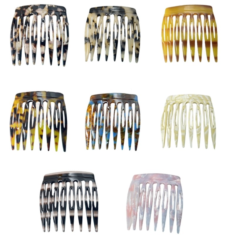 FLY Vintage French Side Hair Comb Clip Headwear Strong Hold สําหรับประเภทผมที่แตกต่างกัน