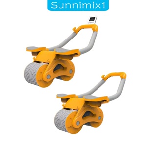 [Sunnimix1] ล้อลูกกลิ้ง ฝึกความแข็งแรงหน้าท้อง แบบเงียบ สําหรับยิมในร่ม