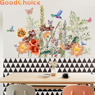 Wall Sticker 1 set Flower Grass Butterfly Art Background Decal Bedroom