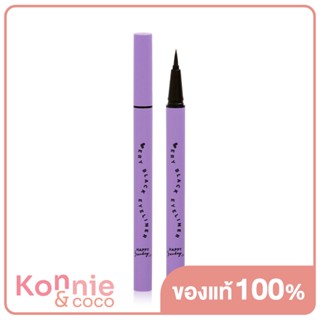 HAPPY SUNDAY Eyeliner 0.60g #Very Black ลิควิดอายไลเนอร์สีดำสนิท.