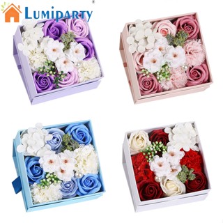 Lumiparty กล่องสบู่ ลายดอกไม้ แฮนด์เมด สําหรับวันเกิด งานแต่งงาน วันแม่ วันวาเลนไทน์