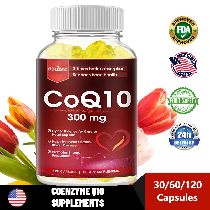 Better Absorption Coenzyme Q10 CoQ10 300mg the heart healthy 120 softgels