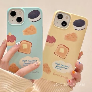 เคสโทรศัพท์มือถือแบบแข็ง กันกระแทก กันรอยกล้อง ลายชีส บิสกิต Dim Sum สําหรับ iPhone 14 Pro Max 13 12 11 Pro Max XR IX 7 8 Plus