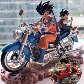 9.9 เหนื่อยมากโมเดลฟิกเกอร์ Dragon Ball Goku and Gohan สําหรับตกแต่งรถจักรยานยนต์ MWNK