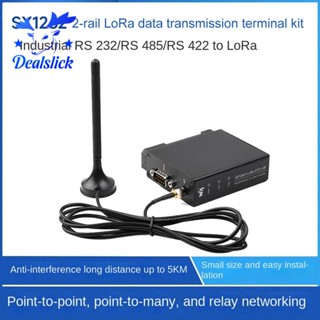 Waveshare SX1262-LoRa-DTU-HF 850-930MHz รางไกด์เชื่อมต่อข้อมูล DTU RS232 RS485 RS422 เป็น LoRa สําหรับ Sub GHz HF