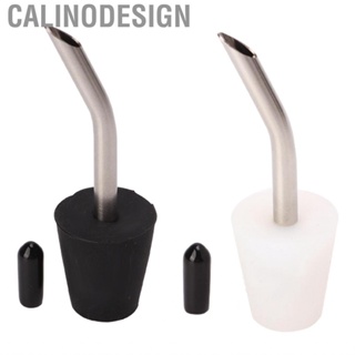 Calinodesign Bottle Pourer  4mm Inner Diameter Silicone  Grade Spout with Dust Cap for Outdoor Activities