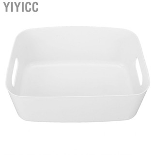 Yiyicc Storage  White Large  Handle Design Durable PP Wide Application Plastic Container Makeup Baskets a