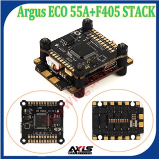 Axisflying Argus ECO 55A+F405 STACK F405 ตัวควบคุมการบิน BLHELI_S 55A 4in1 ESC 4-6S 30X30 มม. สําหรับโดรน FPV Freestyle