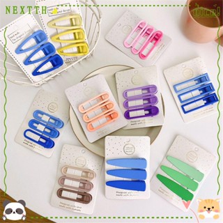 Nextth กิ๊บติดผม ทรงเรขาคณิต สีแคนดี้ หรูหรา เครื่องประดับผม 3 ชิ้น/ชุด