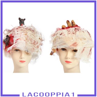 [Lacooppia1] หมวกผ้ากอซ ลายฮาโลวีน น่ากลัว สําหรับคู่รัก