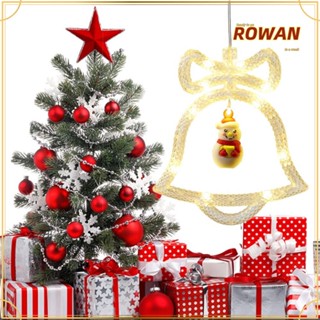 Rowans โคมไฟ LED ลายการ์ตูนซานต้าคลอส เกล็ดหิมะ สําหรับแขวนตกแต่งคริสต์มาส คลับ คาเฟ่