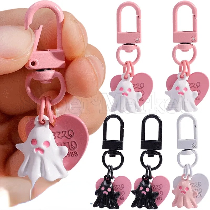 [ Featured ] จี้ห้อยกระเป๋า / จี้ห้อยโทรศัพท์ผีน่ารัก / เครื่องประดับแขวนสาว / พวงกุญแจ รูปหัวใจน่ารัก Kawaii / พวงกุญแจมินิ หวานแหวว /