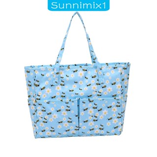 [Sunnimix1] กระเป๋าเก็บไหมพรม โครเชต์ ความจุขนาดใหญ่ แบบพกพา สําหรับบ้าน กลางแจ้ง เดินทาง เย็บผ้า เครื่องมือ