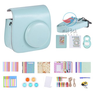 Andoer 14 in 1 ชุดอุปกรณ์เสริมกล้อง แบบเปลี่ยน สําหรับ Fujifilm Instax Mini 9 8+ 8 เคส สายคล้อง สติกเกอร์ เลนส์เซลฟี่ ฟิลเตอร์ 5 อัลบั้ม กรอบฟิล์ม 4 แบบ