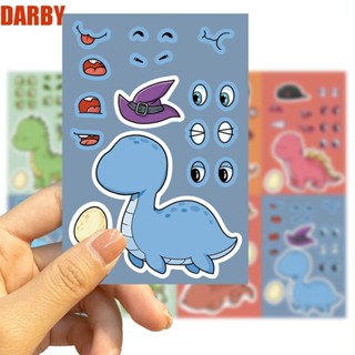 Darby สติกเกอร์จิ๊กซอว์ ลายไดโนเสาร์โลก 8 แผ่น สําหรับตกแต่ง DIY